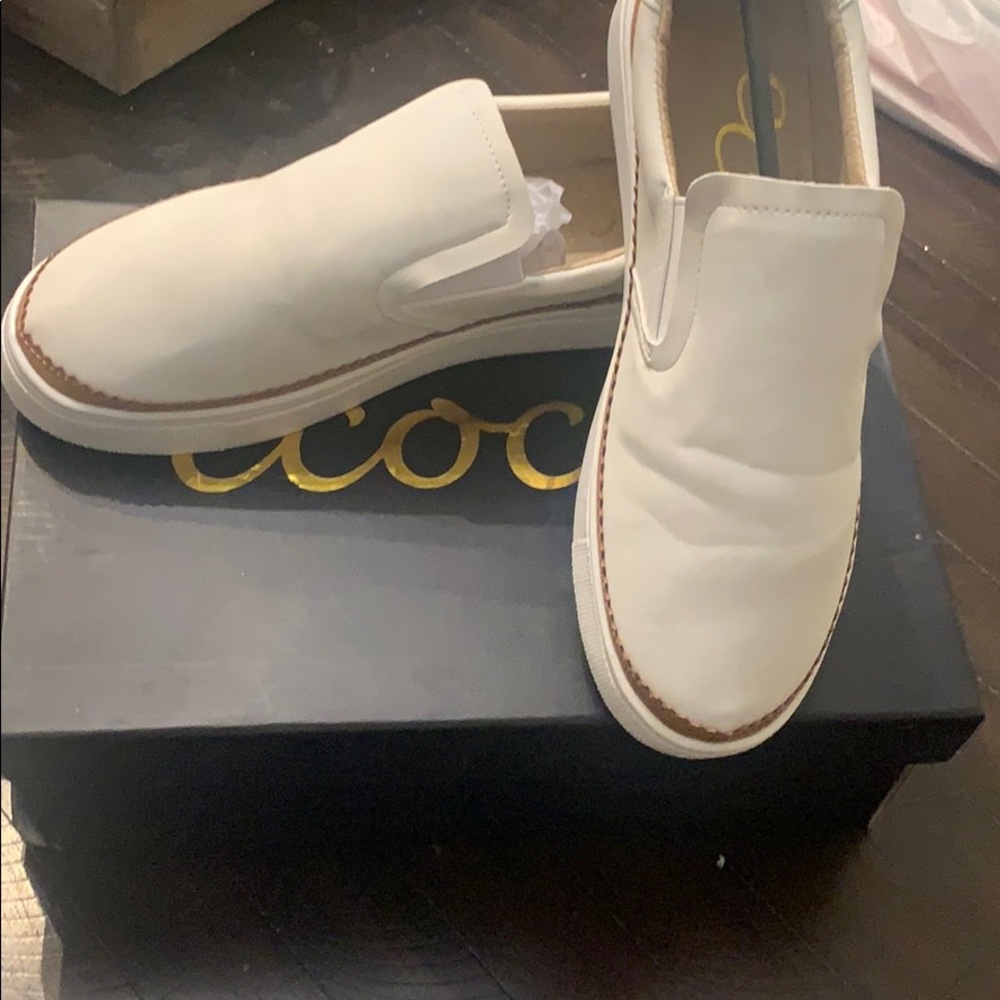 Cocci White slip on leather sneakers